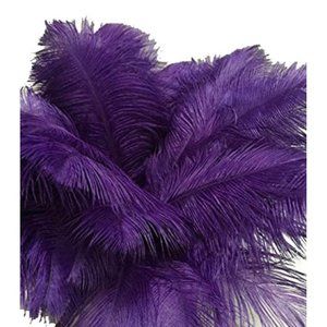 20 count | Purple Feathers Size 8-10 inches for Wedding Party Centerpiece Bouque